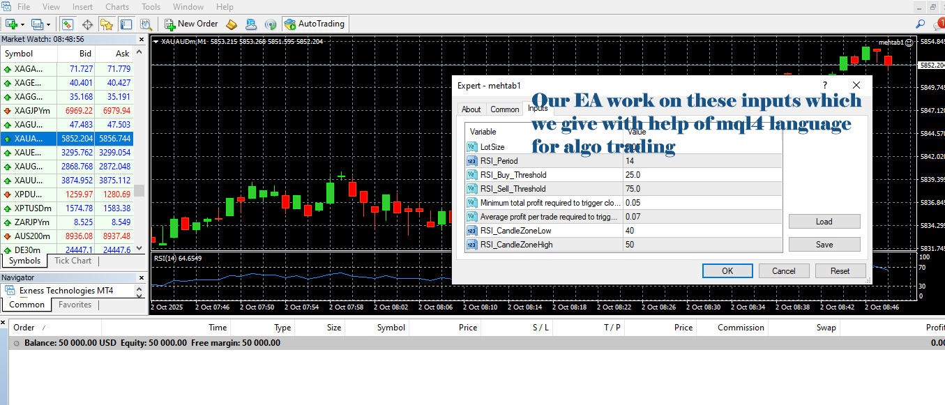 EA trading logic example